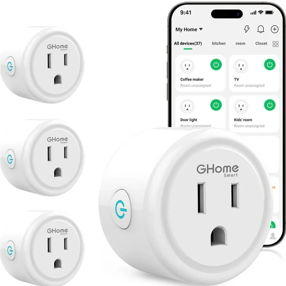🆕 GHome Smart Plug 2.4GHz, 4 pack - Picture 1 of 5